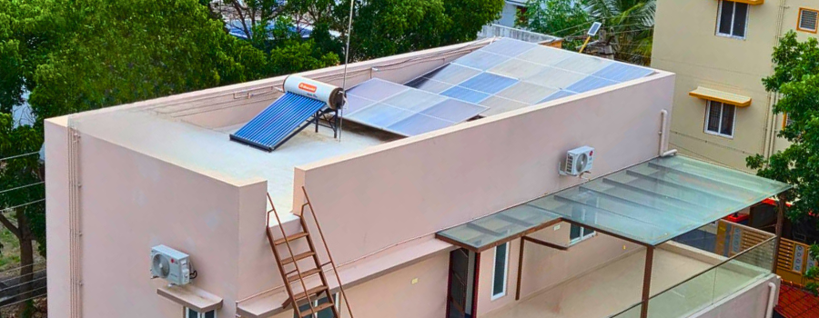 Rooftop solar installation by Mekeran